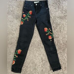 Embroidered Topshop Jeans